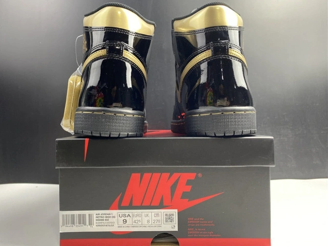 ‘black UrbanStyle 1237 patent gold’ high air 555088- jordan 1 og 0101